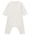 Gemusterter baby-bodyjama ohne füsse jungen 1x1-gerippt weiss MARSHMALLOW/weiss MULTICO