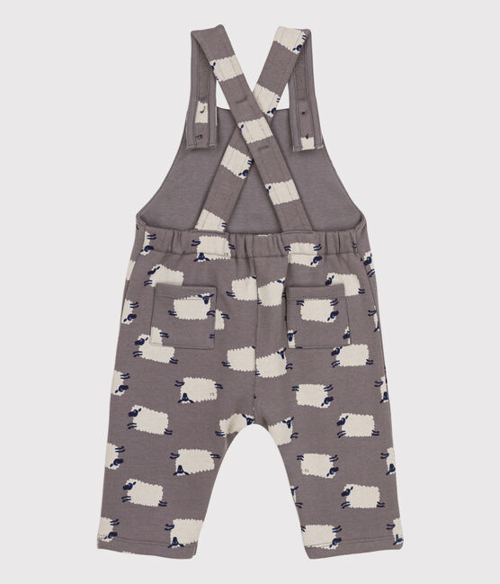 Lange Baby-Latzhose aus Molton mit Schafprint BONGRIS/ MULTICO