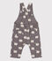Lange Baby-Latzhose aus Molton mit Schafprint BONGRIS/ MULTICO