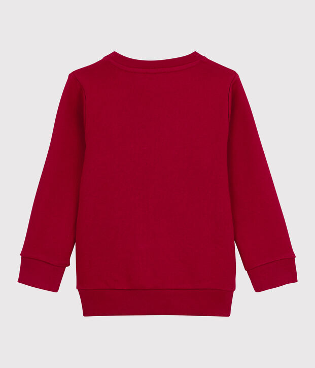 Kinder-Sweatshirt aus Molton f&uuml;r Jungen rot