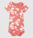 Baby-Body aus Baumwolle mit Hawaiimuster und Rüschenkragen