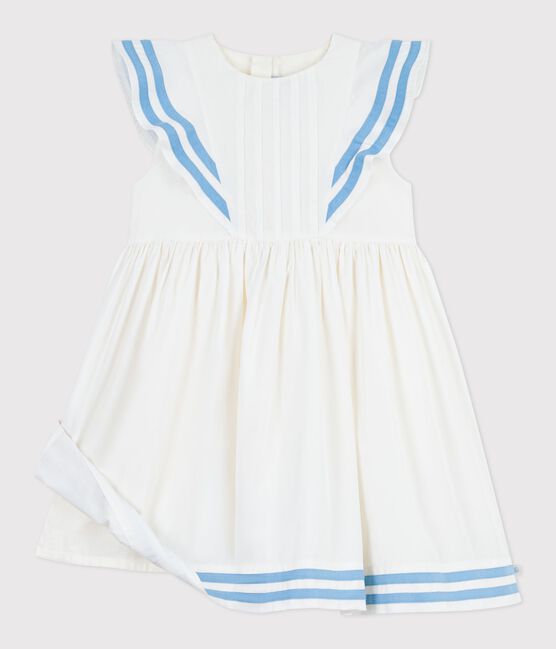 Ärmelloses Kinder-Kleid aus Baumwolle weiss MARSHMALLOW