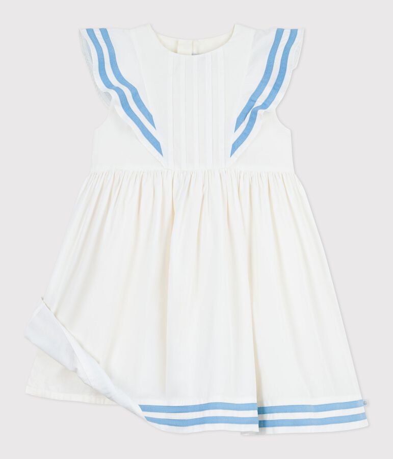 &Auml;rmelloses Kinder-Kleid aus Baumwolle weiss