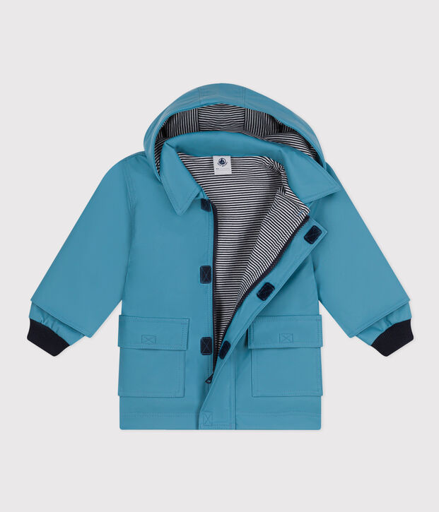 Klassische Baby-Regenjacke blau