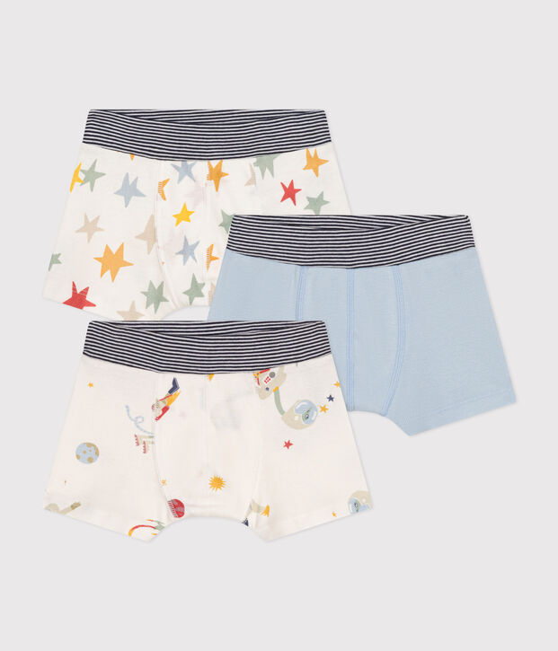 3er-Set Kinder-Boxershorts aus Baumwolle mit Sternenmotiven vielfarbig