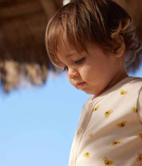 Baby-Kurzoverall aus Baumwolle mit Koala-Printmotiv weiss AVALANCHE/ MULTICO