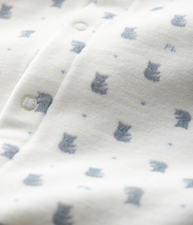 Baby-Bodyjama aus Velours mit Koala-Motiv f&uuml;r Jungen weiss/vielfarbig