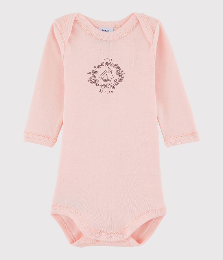 Lang&auml;rmeliger Baby-Body M&auml;dchen rosa