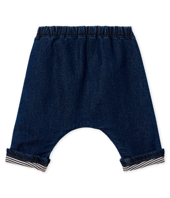 Baby-hose unisex aus doppelstrick im denimlook blau DENIM BLEU FONCE CN