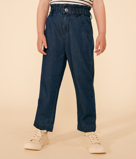 Gerade geschnittene Hose aus leichtem Denim Kinder/Mädchen blau DENIM