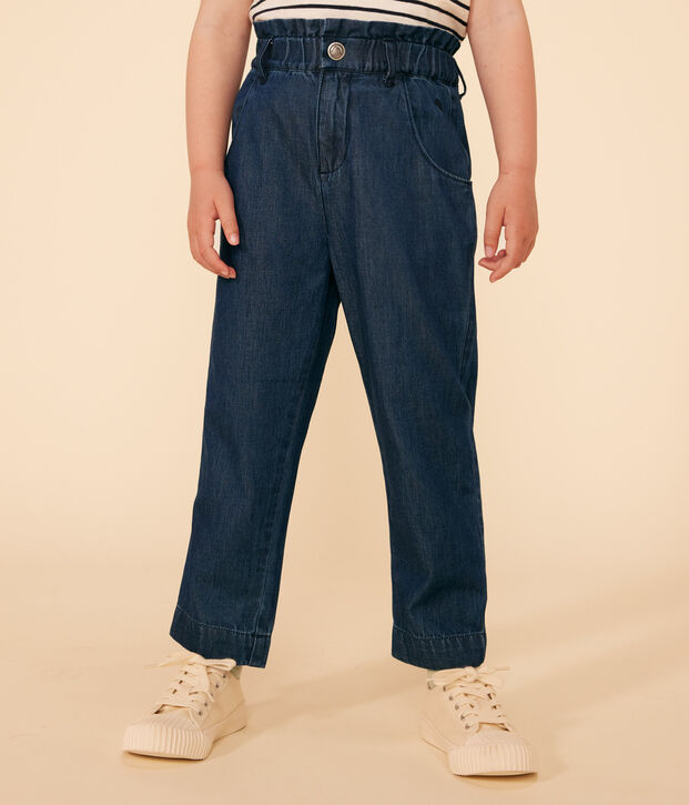 Gerade geschnittene Hose aus leichtem Denim Kinder/M&auml;dchen blau