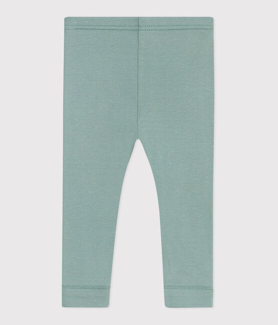 Baby-Leggings aus einfarbiger Baumwolle grün PAUL