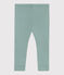 Baby-Leggings aus einfarbiger Baumwolle grün PAUL