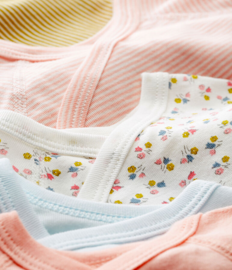 5er-Set Baby-Bodys f&uuml;r neugeborene M&auml;dchen vielfarbig