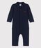Langer Baby-Overall aus dickem Bio-Jersey blau SMOKING