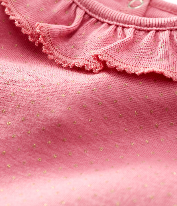 Lang&auml;rmliger Baby-Body f&uuml;r M&auml;dchen rosa/gelb