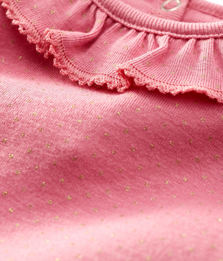 Lang&auml;rmliger Baby-Body f&uuml;r M&auml;dchen rosa/gelb