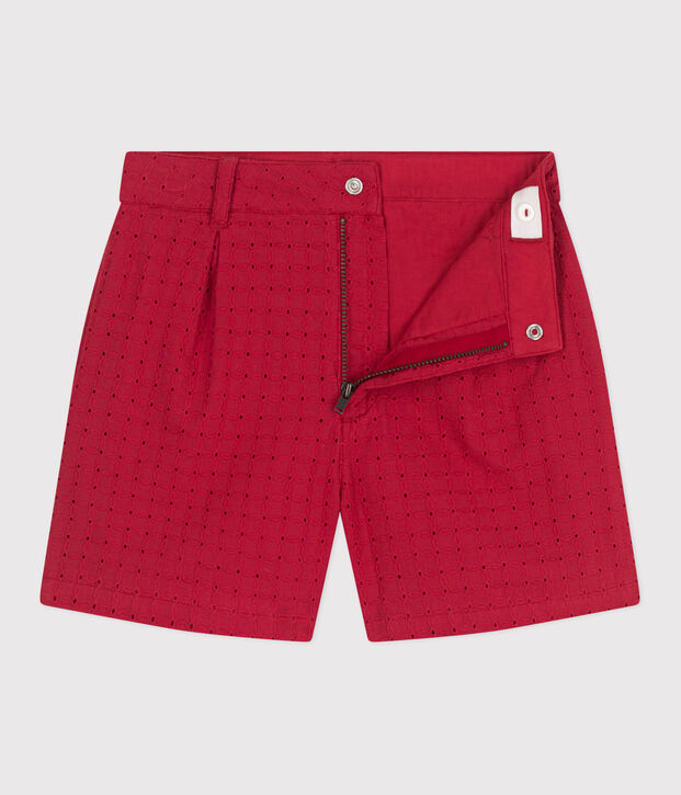 Kinder-Shorts aus Baumwolle rot