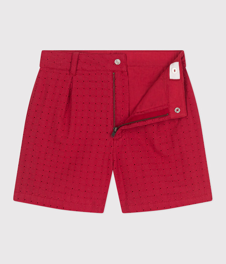Kinder-Shorts aus Baumwolle rot