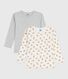 Set langärmeliger Kinder T-Shirts aus Baumwolle mit Leoparden-Motiv