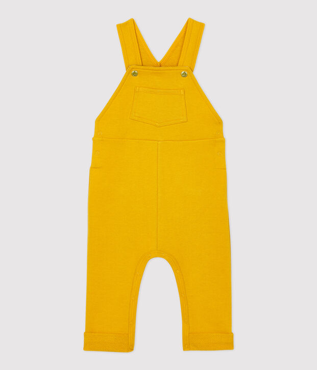 Baby-Latzhose aus Molton. gelb