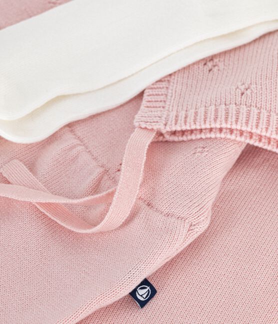 Baby-Geschenkset Mützchen, Strampelanzug und Strumpfhose aus Strick variante 1