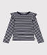Langärmeliges Kinder-T-Shirt aus Baumwolle mit Streifen