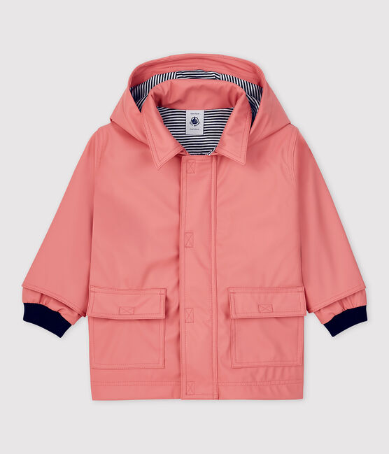 KLASSISCHE BABY-REGENJACKE AUS RECYCELTEM MATERIAL rosa PAPAYE