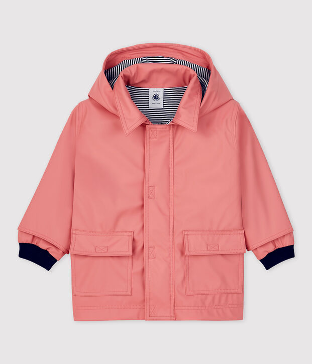 KLASSISCHE BABY-REGENJACKE AUS RECYCELTEM MATERIAL rosa