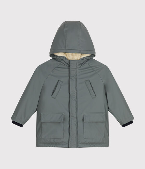Warme Kinder-Regenjacke aus Sherpa für Mädchen und Jungen grün THUYA