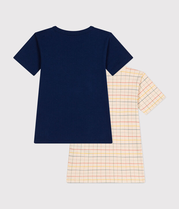 2er-Set kurz&auml;rmelige Kinder-T-Shirts aus Baumwolle vielfarbig