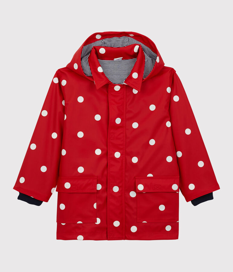 Kinder-Regenjacke M&auml;dchen rot TERKUIT/weiss MULTICO