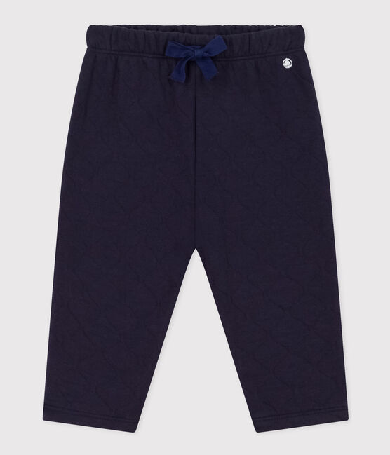 Baby-Hose aus gestepptem Doppeljersey blau SMOKING