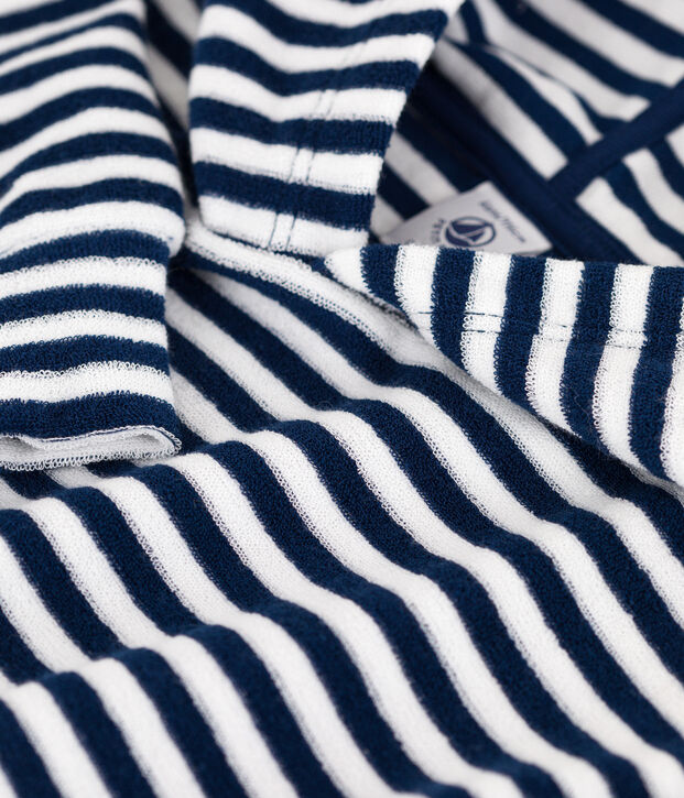Gestreifter Kinder-Hoodie f&uuml;r Jungen blau/weiss