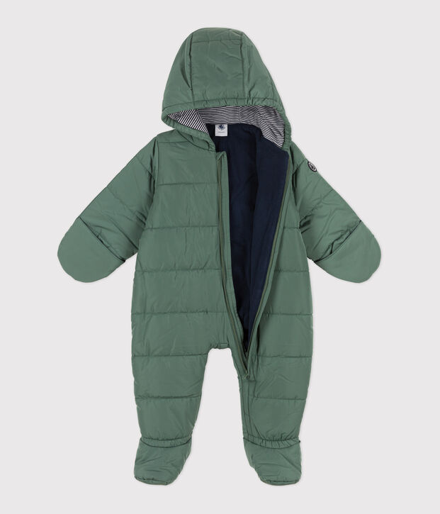 Baby-Schneeanzug aus recycelten Materialien gr&uuml;n