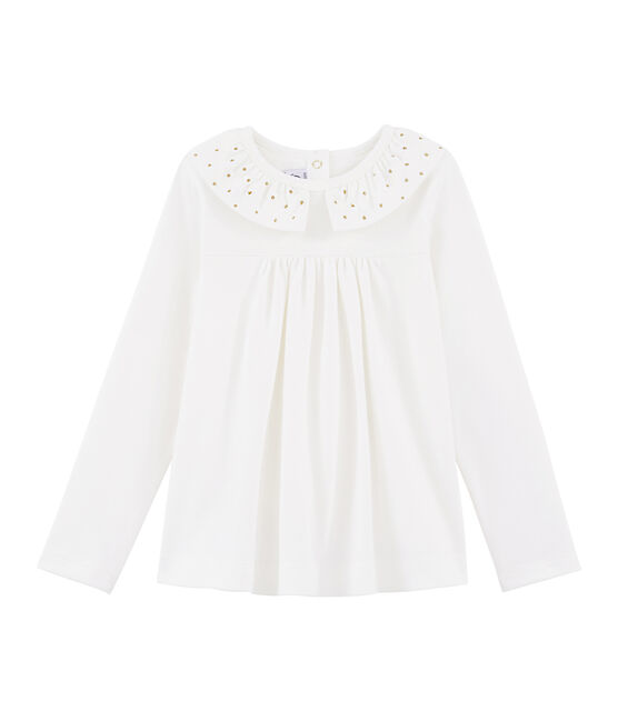 Kinderbluse für Mädchen weiss MARSHMALLOW