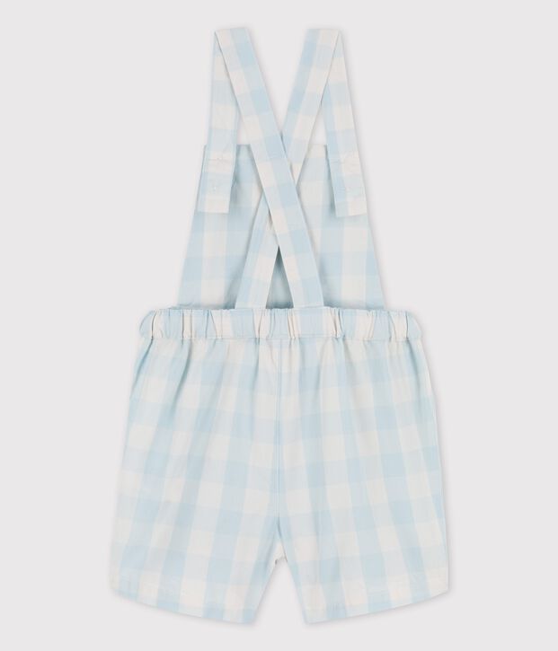 Kurze Baby-Latzhose aus Popeline BOLDAIR/weiss
