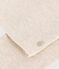 Langärmeliges Damen-T-Shirt "Le Droit" mit weitem Ausschnitt aus geflammten Jersey beige MONTELIMAR CHINE