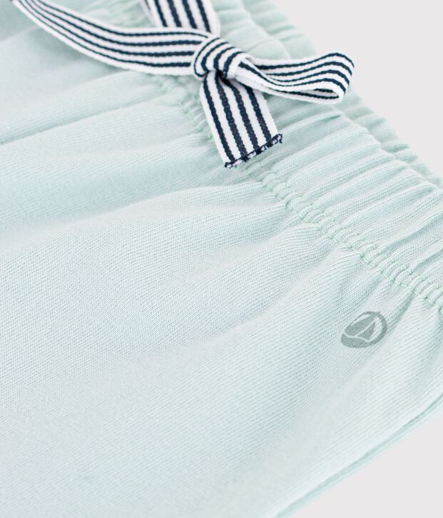 Baby-Shorts aus einfarbiger Baumwolle gr&uuml;n