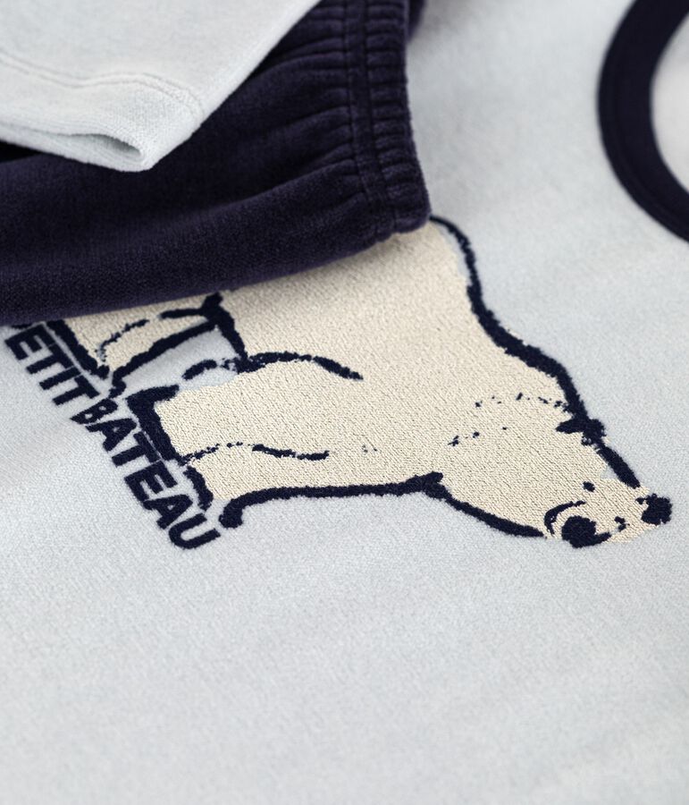 Kinder-Pyjama aus Nicki blau/blau