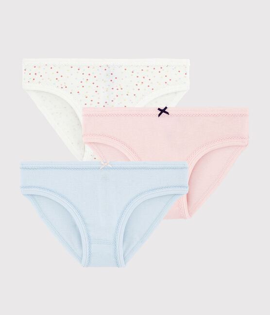 3er-Set Unterhosen aus Bio-Baumwolle mit buntem Polka-Dot-Muster für Mädchen variante 1