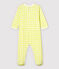 Baby-Strampler aus Baumwolle mit Vichy-Muster in Gelb weiss MARSHMALLOW/ SUNNY