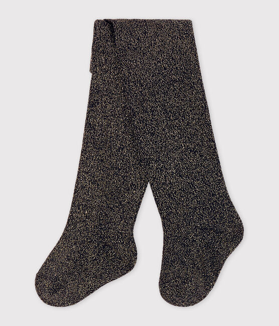 Glänzende Baby-Strumpfhose für Mädchen blau SMOKING