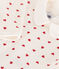 Strampler aus Nicki mit Herzmotiv weiss MARSHMALLOW/rot TERKUIT