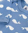 Langärmeliger Baby-Body aus Baumwolle blau BEACH/ MARSHMALLOW
