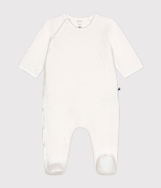 Baby-Schlafanzug mit Herz-Print weiss MARSHMALLOW