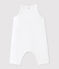 Baby-Latzhose aus gesteppter Bio-Baumwolle weiss MARSHMALLOW