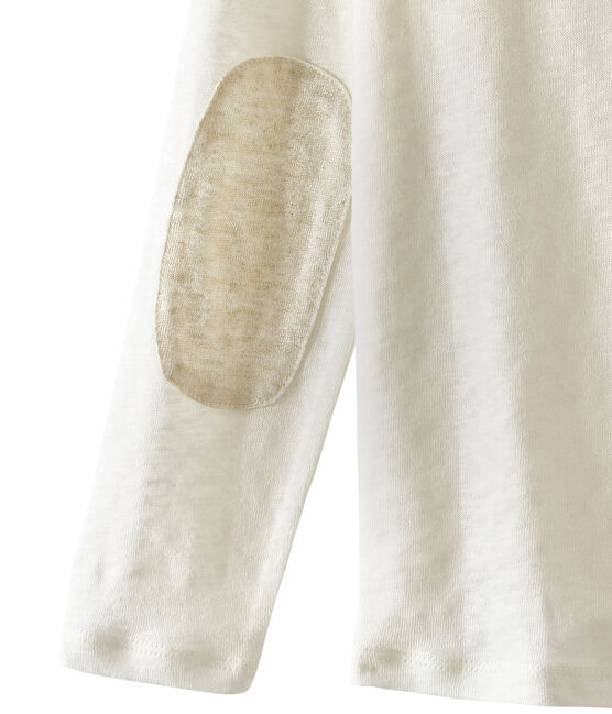 Mädchen-Cardigan weiss LAIT/gelb OR