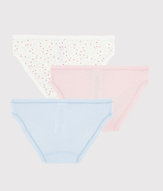 3er-Set Unterhosen aus Bio-Baumwolle mit buntem Polka-Dot-Muster für Mädchen variante 1