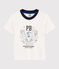 Kurzärmeliges Kinder-T-Shirt aus Baumwolle für Jungen weiss MARSHMALLOW